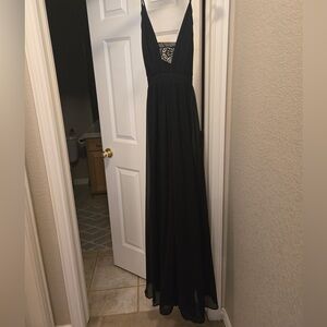 Forever 21 Black Lace Detail Maxi Dress